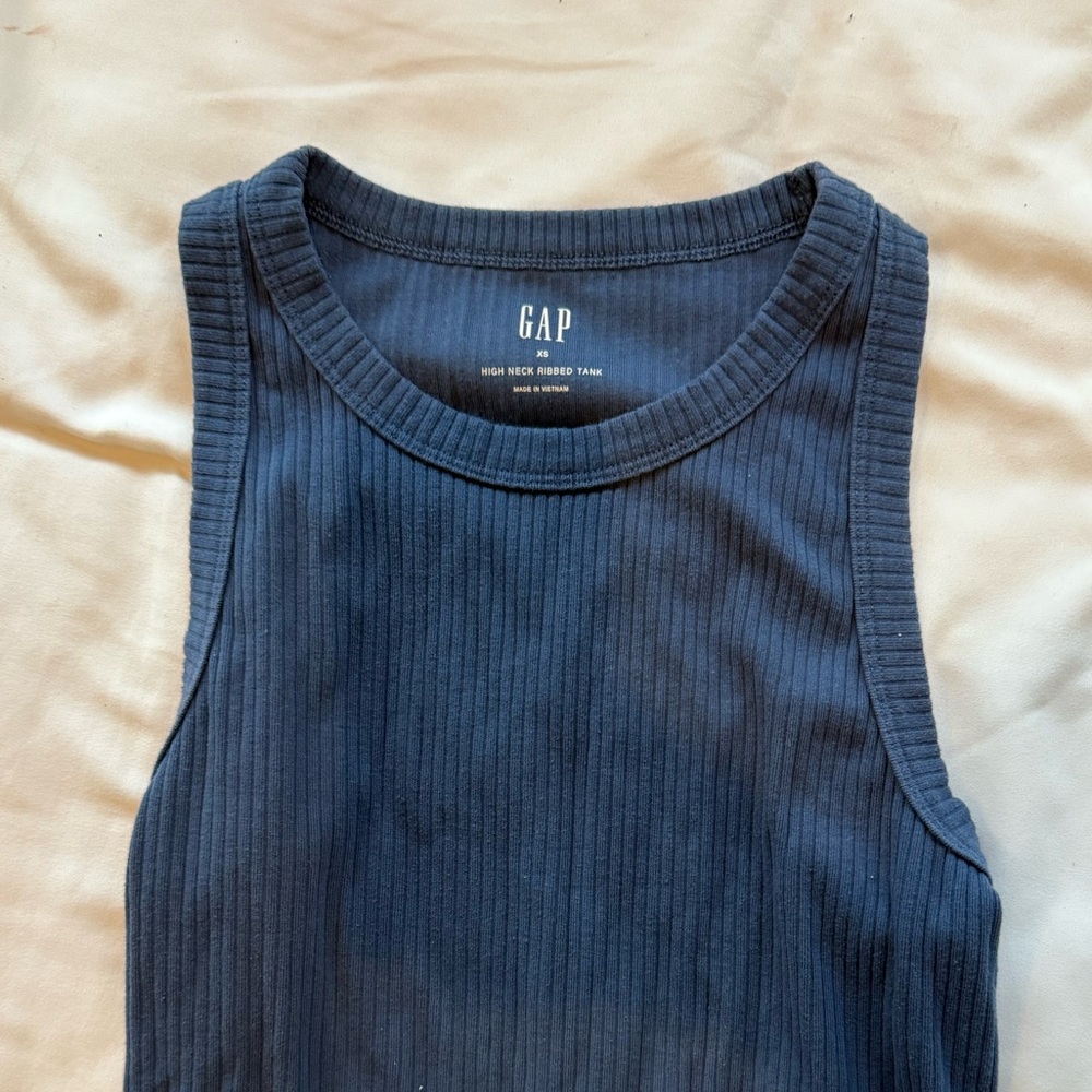GAP Navy Blue Ribbed Tank Top